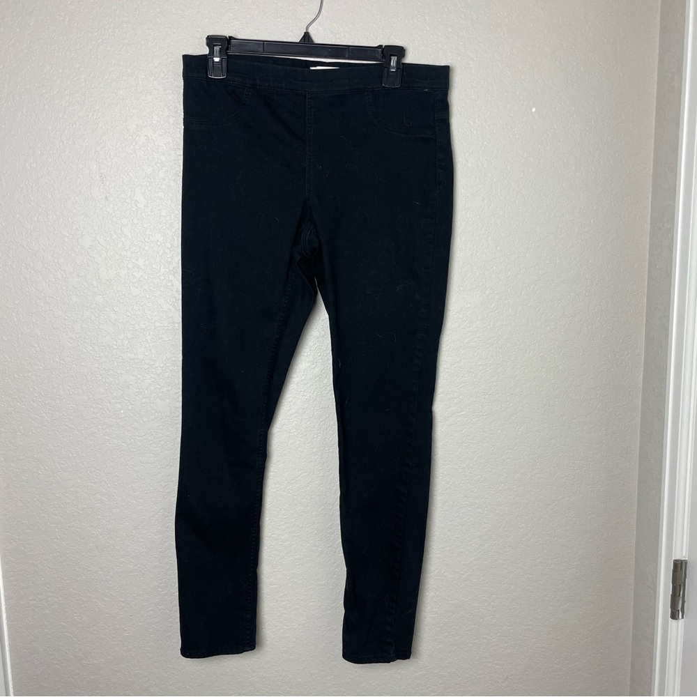 H&M Classic Black Skinny Pull On Jeans Size 12